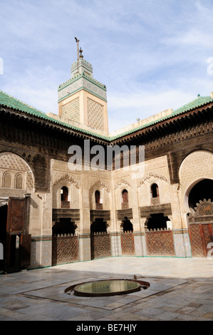 Maroc ; Fes ; medina Medersa Bouinania ; Banque D'Images