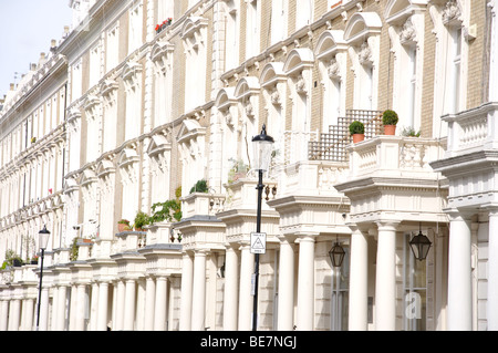 Regency terrasse, Pembridge Gardens, Kensington, London Borough de Kensington et Chelsea, Londres, Angleterre, Royaume-Uni Banque D'Images