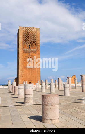 Le Tour Hassan, Tour Hassan, Rabat Maroc Banque D'Images