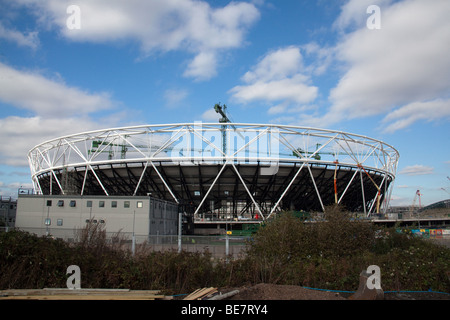 Stade olympique de Londres 2012 en construction. Septembre 2009, Stratford , , Londres. Banque D'Images