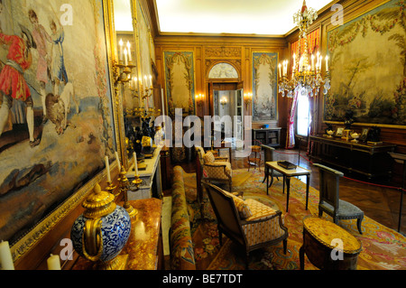 L'intérieur du musée Nissim de Camondo, un bourgeois du 19ème siècle au centre de Paris, France. Banque D'Images