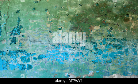 Old grunge mur de béton avec les fissures et les taches Banque D'Images