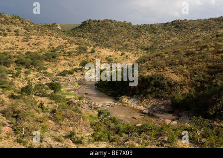 D'Ewaso Nyiro, plateau de Laikipia, Kenya Banque D'Images