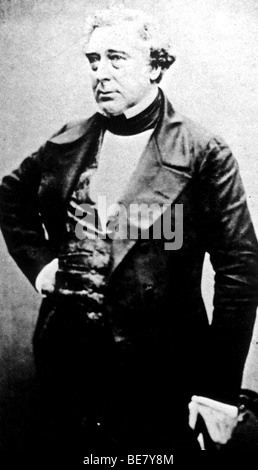 ROBERT STEPHENSON - ingénieur des chemins de fer (1781-1848) photographié en 1856 son moteur fusée atteint 30 mph en 1829 Banque D'Images