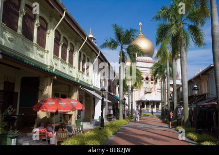 La Mosquée Sultan dans le district de Kampong Glam, à Singapour, en Asie Banque D'Images