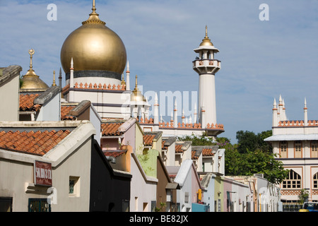 La Mosquée Sultan dans le district de Kampong Glam, à Singapour, en Asie Banque D'Images