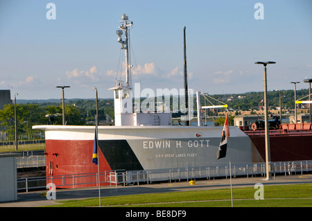 Cargo des Grands Lacs Edwin Gott entre Peterborough Sault Ste. Marie au Michigan Banque D'Images