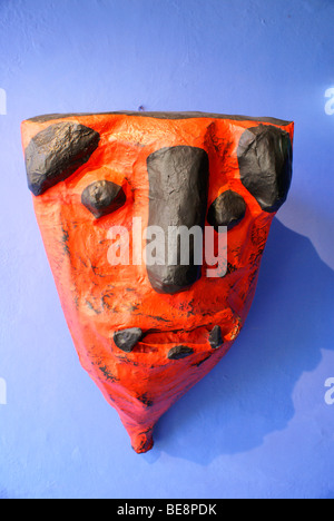 Masque de papier mâché au Museo Frida Kahlo, également connu sous le nom de la Casa Azul, ou Blue House, Coyoacan, Mexico City Banque D'Images