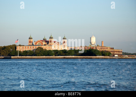 Ellis Island dans la région de Upper New York Bay Banque D'Images