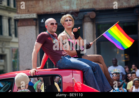 Gay Pride Parade à Manhattan, New York City Banque D'Images