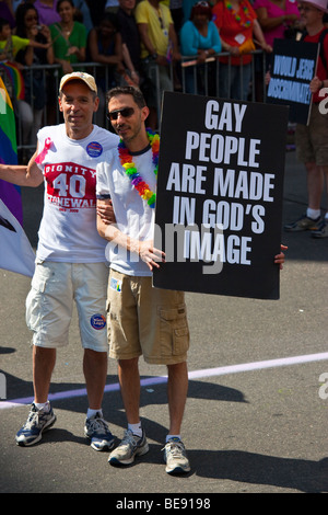 Gay Pride Parade à Manhattan, New York City Banque D'Images