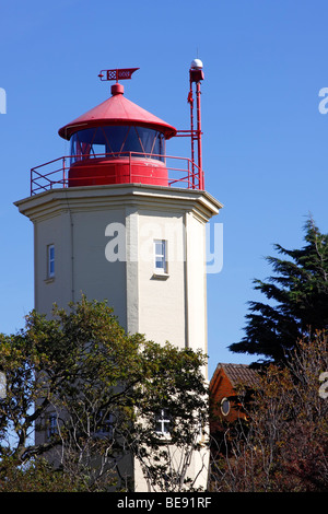 Dans Westermarkelsdorf phare, île de la mer Baltique, Ostholstein, Schleswig-Holstein, Allemagne, Europe Banque D'Images