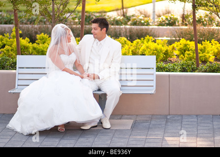 Un mariage dans le parc Banque D'Images