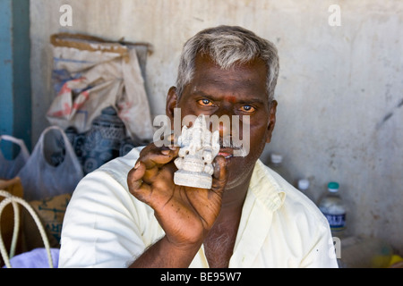 Boutique de souvenirs religieux et en Inde Vellore Banque D'Images