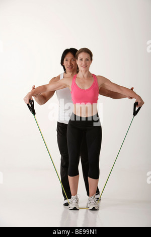 Couple working out Banque D'Images