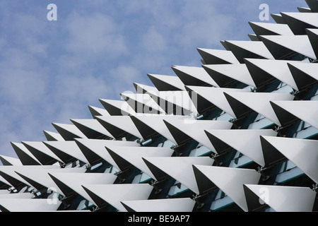 De près de l'Esplanade Theatre toit, Singapour. Banque D'Images