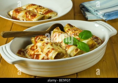 Cuisine Italienne Italie Cannelloni Banque D'Images