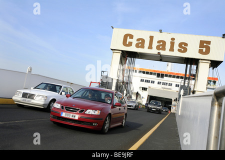 Calais (62) : le port de commerce Banque D'Images