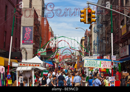 Fête de San Gennaro Festival dans la Petite Italie de New York City Banque D'Images