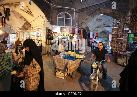 Iran, Ispahan (Ispahan ou Hispahan) : Bazaar Banque D'Images