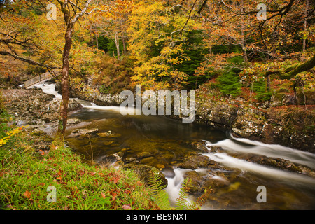 Pont d'Afon Llugwy mineurs près de Betws y Coed Conwy Wales Banque D'Images