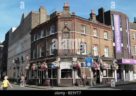 Le "Ye Old Rose & Crown' public house à Greenwich, London, UK. Banque D'Images