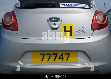 Guernesey Guernesey dh Location voiture avec plaque de Guernesey avec plaque d'H Banque D'Images