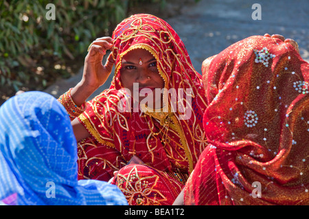 Les femmes Rajput à Jaipur en Inde Banque D'Images