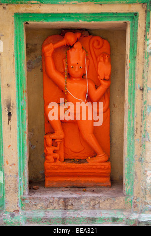 Statue d'Hanuman en Varnasi Inde Banque D'Images