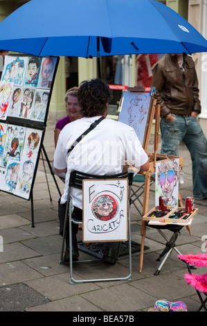 Un artiste de rue à Brighton Banque D'Images