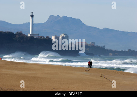 Anglet (64) : le phare de Biarritz Banque D'Images