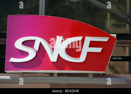 Logo de la SNCF - les chemins de fer nationaux français Banque D'Images
