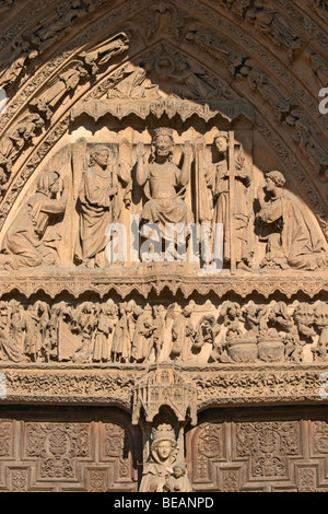 La cathédrale Santa Maria de la Regla détails sur l'aire d'accès de la Regla, Leon Espagne Castille et Leon Banque D'Images