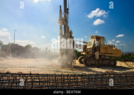 Israël. La construction dans le village d'Elkana en Judée et Samarea / Cisjordanie Banque D'Images