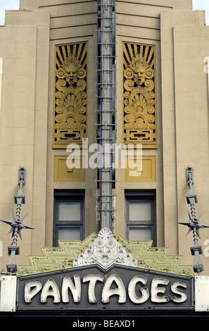 Détail de Pantages Theatre à Hollywood Banque D'Images