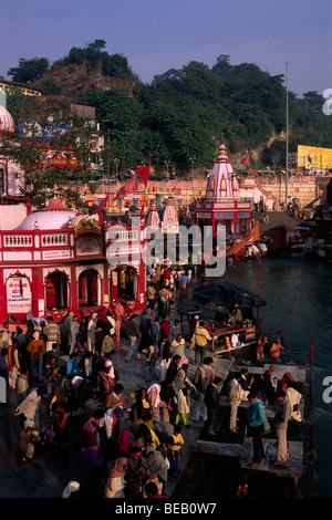 Inde, Uttarakhand, Haridwar, fleuve Gange Banque D'Images