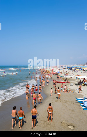 Plage du Lido di Camaiore, Riviera toscane, Toscane, Italie Banque D'Images