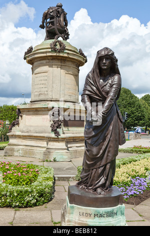 Statue de Lady Macbeth à Stratford upon Avon, Warwickshire Banque D'Images