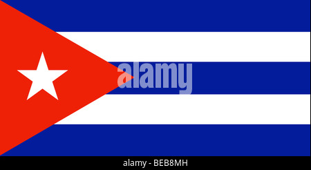 Drapeau de Cuba Banque D'Images