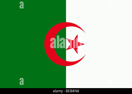Drapeau de l’Algérie Banque D'Images