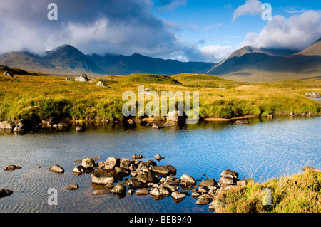 Les piscines rocheuses et de Lochans Blackmount sur Rannoch Moor Ecosse 5338 SCO Banque D'Images