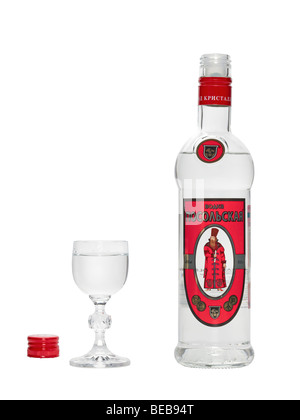 La vodka russe authentique. Banque D'Images