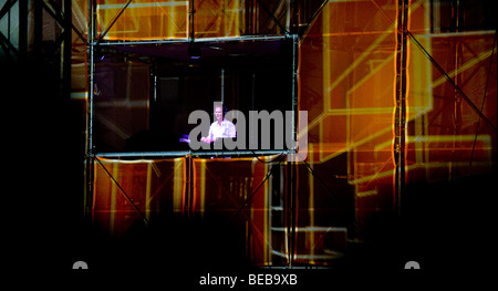 Le DJ Armin van Buuren jouant au Global Gathering Festival 2009. Banque D'Images