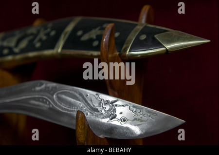 Couteau Gurkha, Bhaktapur, Népal Banque D'Images