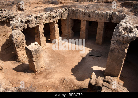 Tombes des rois Paphos Chypre Banque D'Images