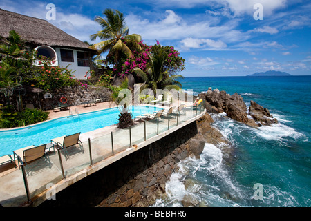 Sunset Beach Resort, Glacis, Mahé, Seychelles, océan Indien, Afrique Banque D'Images