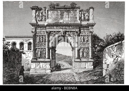 Triumphal Arch in trajans beneventum Banque D'Images