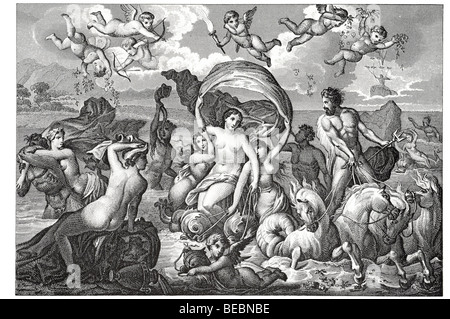 Triomphe de Poséidon et amphitrite Banque D'Images
