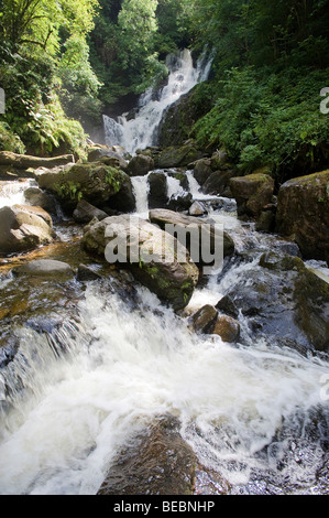 Torc Waterfall, Killarney, l'Anneau du Kerry, Co.Kerry Banque D'Images