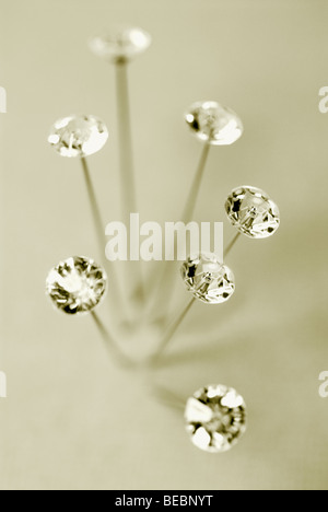 Close-up de picots droits Banque D'Images